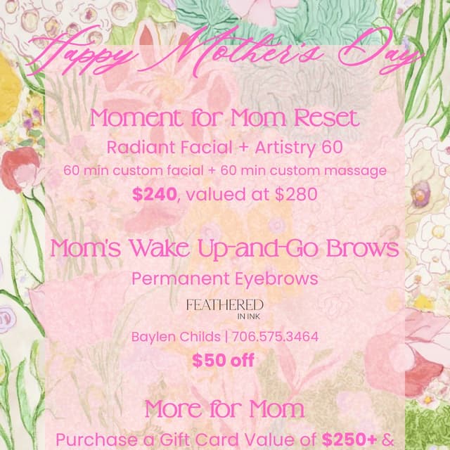 Moment for Mom Reset at Artistry Beauty Bar in Auburn, AL